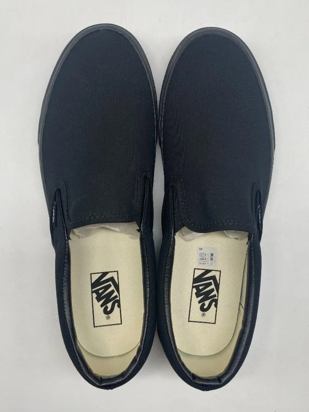 VANS CLASSIC SLIP-ON ALL BLACK US MEN SIZE 11.5